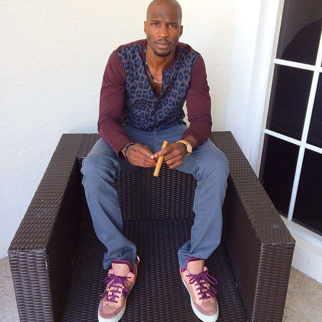 Chad Johnson wearing Kanye West x Louis Vuitton Don