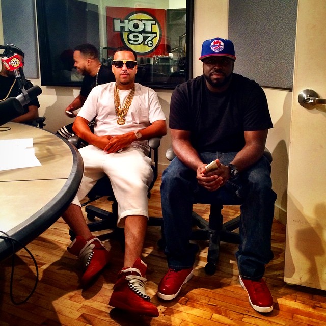 French Montana wearing Maison Martin Margiela Chain Sneakers; Funk Flex wearing Air Jordan VI 6 Spizike