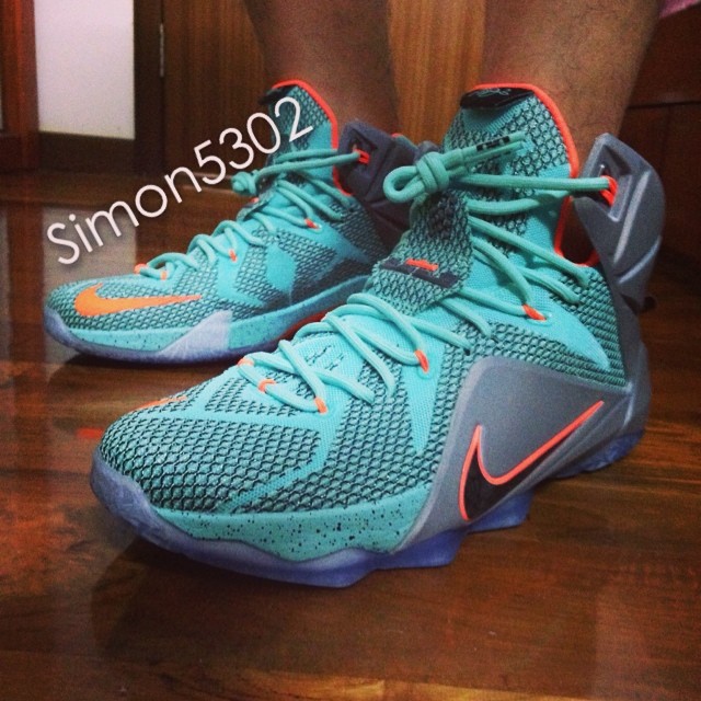 Nike LeBron XII 12 Teal/Grey-Orange Sample (17)