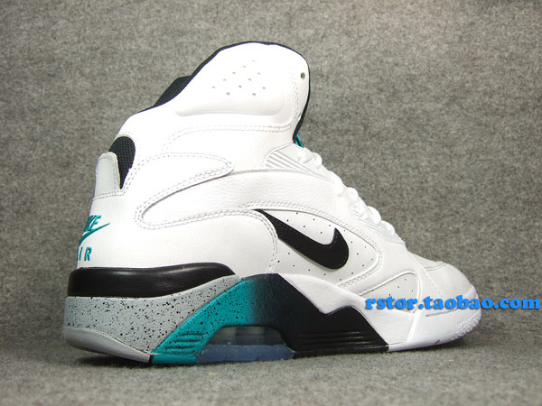 Nike Air Force 180 High White Blue Emerald Wolf Grey Black 537330-100 (4)