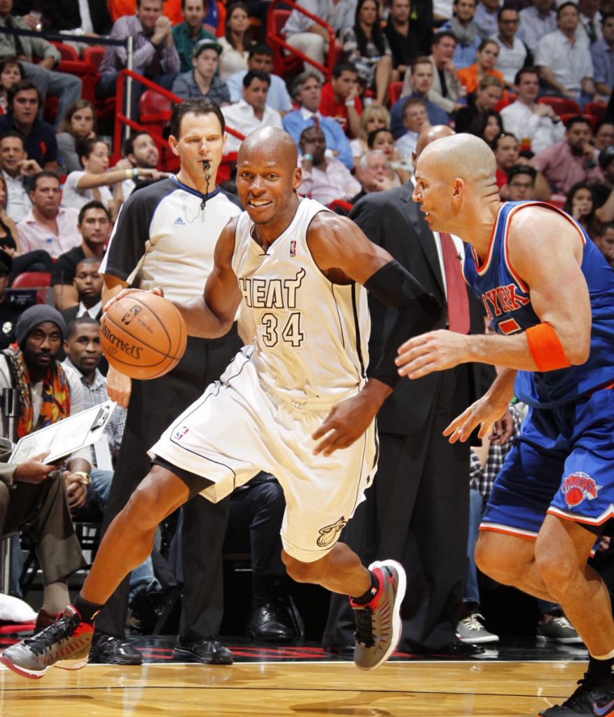 Ray Allen wearing Jordan Super.Fly Miami Heat Home PE (1)