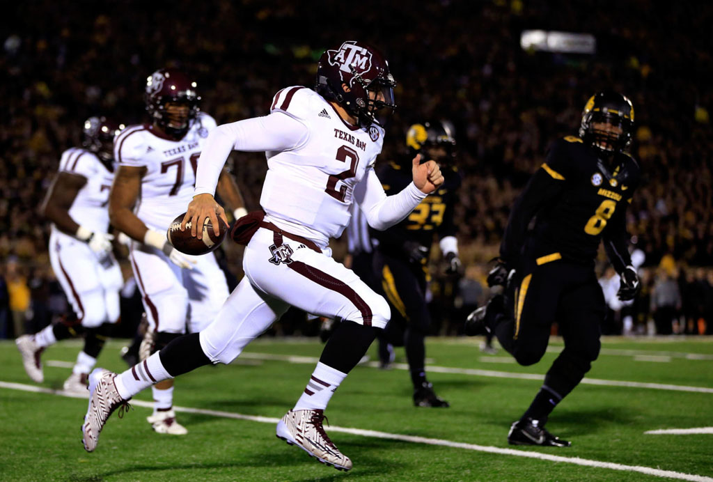 Johnny Manziel wearing adidas adizero 5-Star 3.0 Camouflage (2)