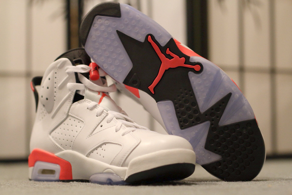 nike air jordan 6 retro white infrared