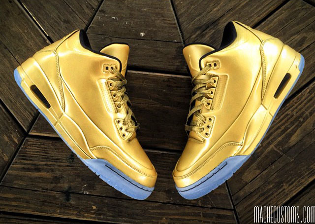 Air Jordan III 3 Gold by Mache Custom Kicks (1)