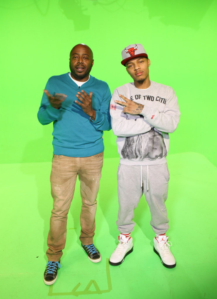 Bow Wow wearing Air Jordan 5 V Retro Fire Red