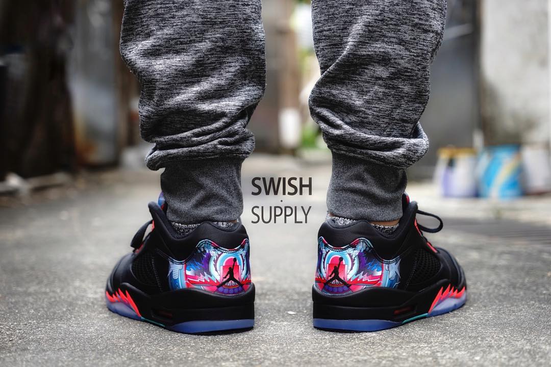 jordan 5 low chinese new year on feet