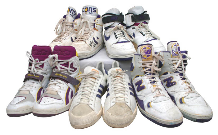 Los Angeles Lakers 1988 NBA Finals Game Worn Shoes Lot