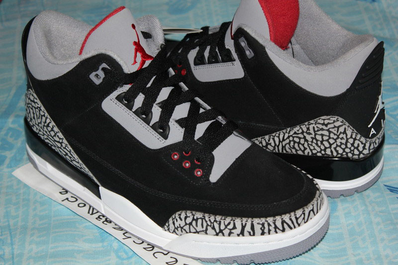 Air Jordan III 3 Black Cement Nubuck Sample