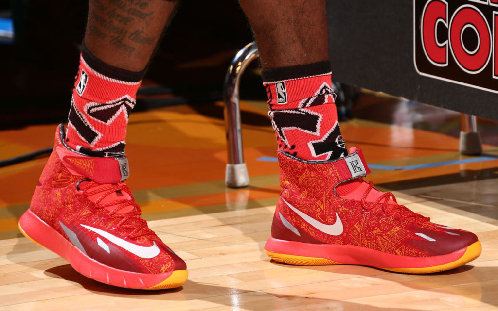 Kyrie Irving wearing Nike Zoom HyperRev PE