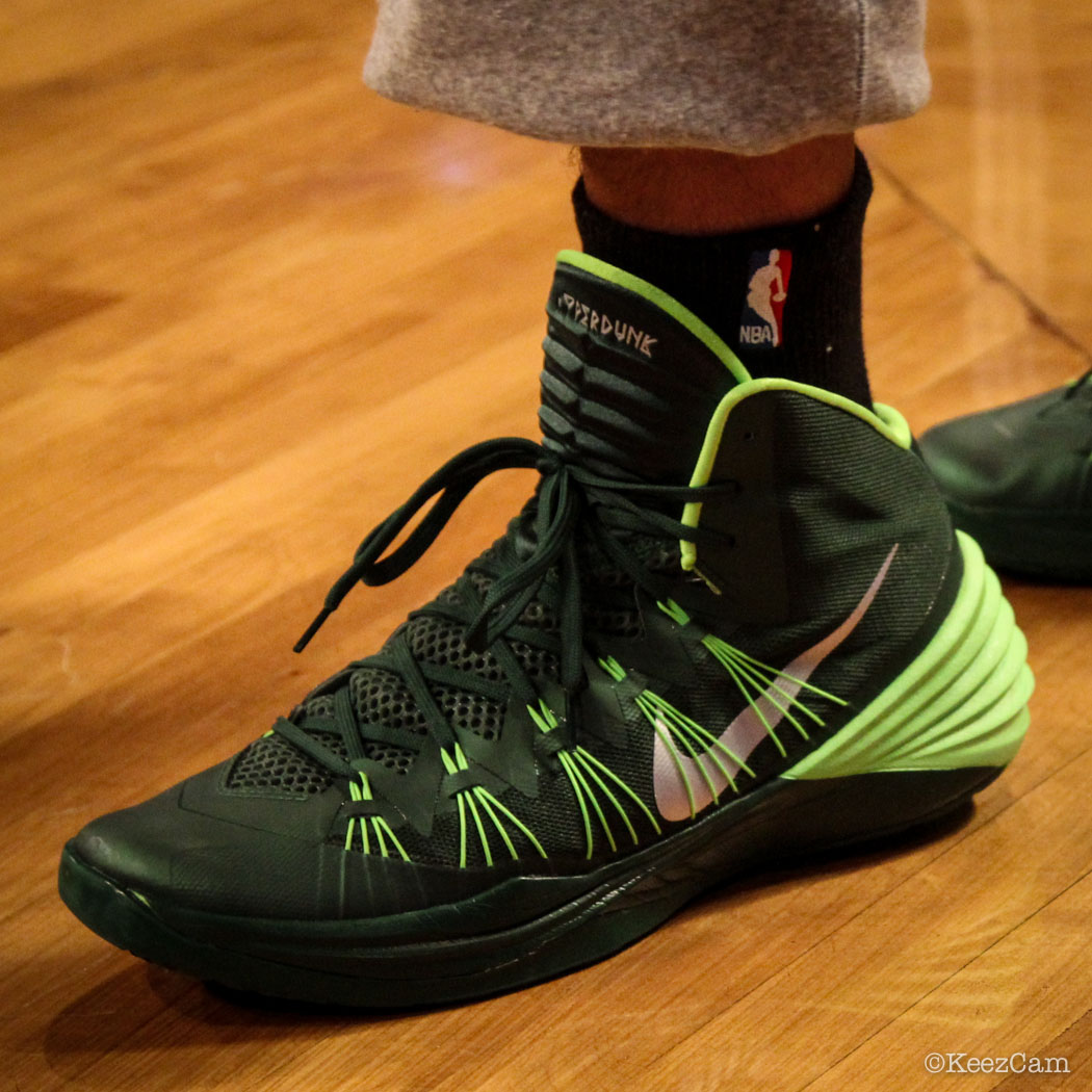 #SoleWatch // Up Close At Barclays for Nets vs Celtics - Kris Humphries wearing Nike Hyperdunk 2013