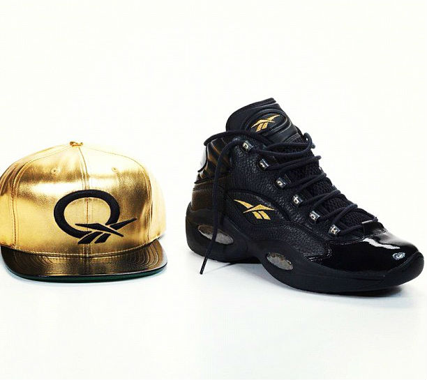 Black and hotsell gold reeboks