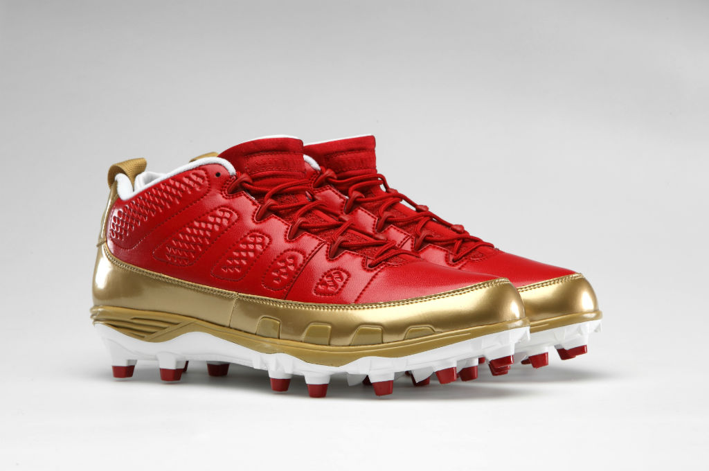 Air Jordan Retro IX 9 Cleats for Team Jordan - Michael Crabtree 49ers (1)