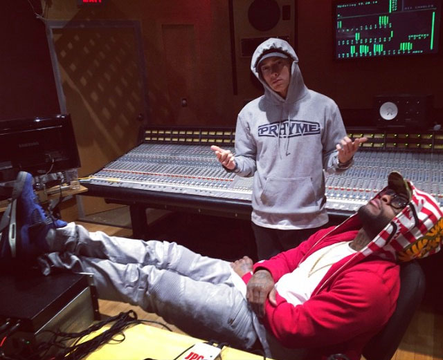 Royce Da 5'9 wearing Air Jordan IV 4 Eminem