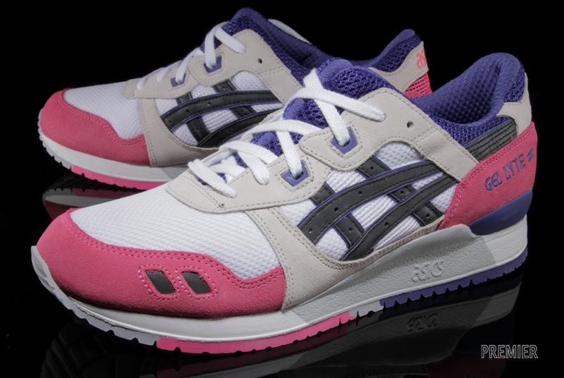 asics gel lyte III pink white purple retro