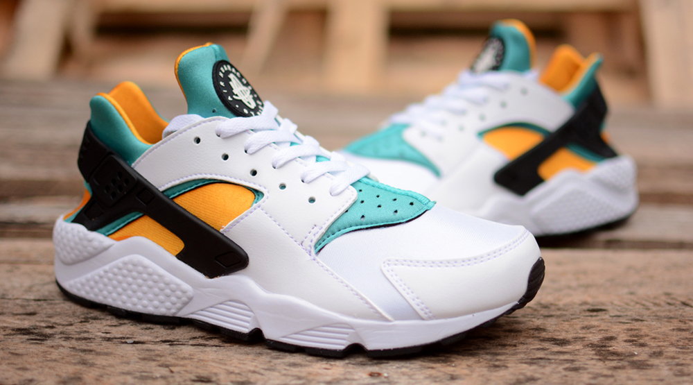 huarache white and gold