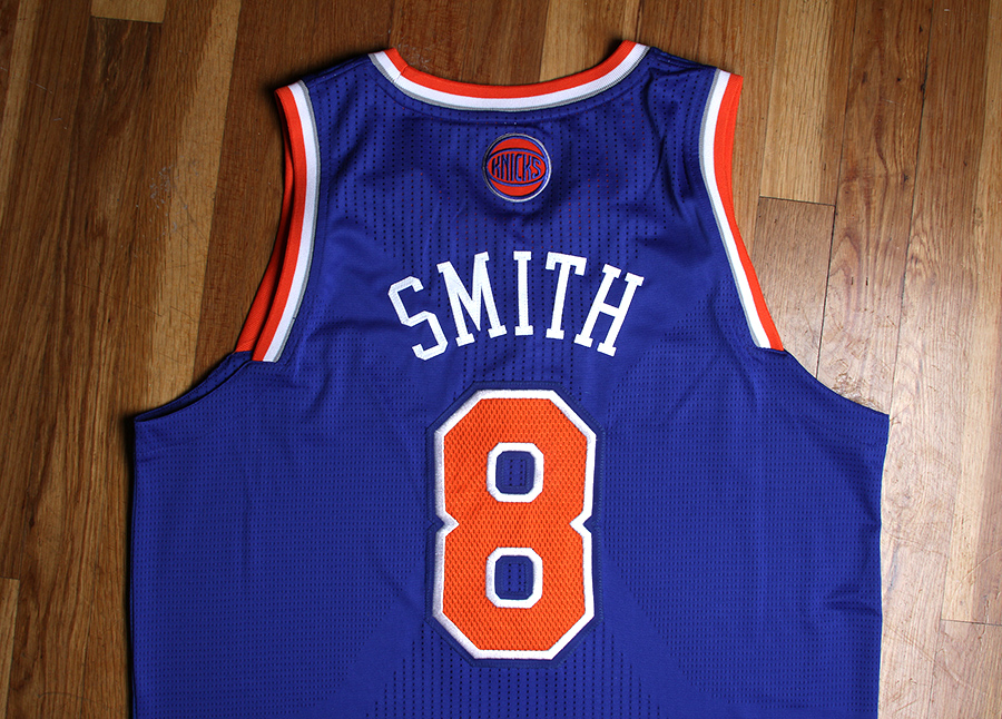 2014-15 NEW YORK KNICKS SMITH #8 ADIDAS JERSEY (AWAY) S - W/TAGS