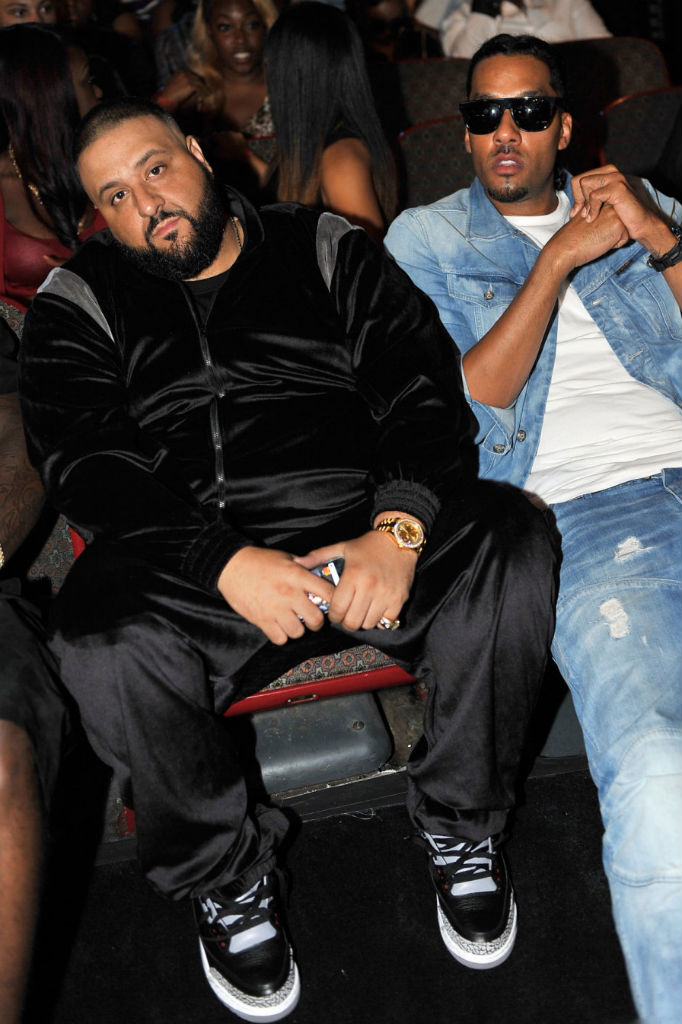 DJ Khaled wearing Air Jordan III 3 Retro  Black Cement