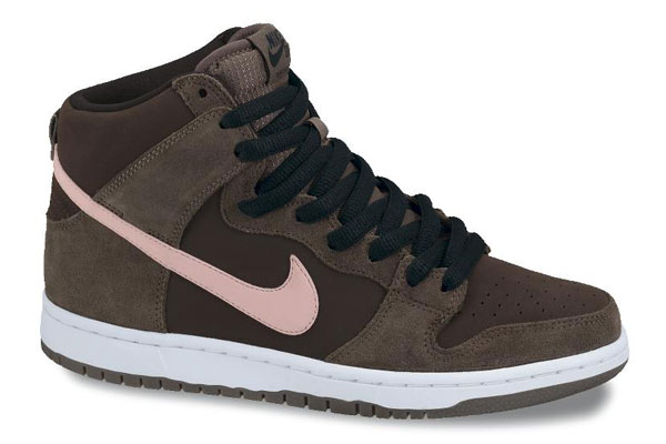 nike dunk high brown pink