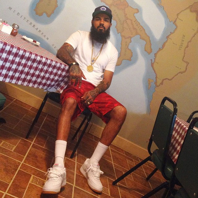 Stalley wearing Nike Air Force 1 Low