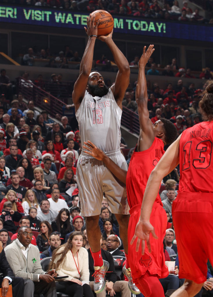 James Harden wearing Nike Lunar Hypergamer Christmas PE (3)