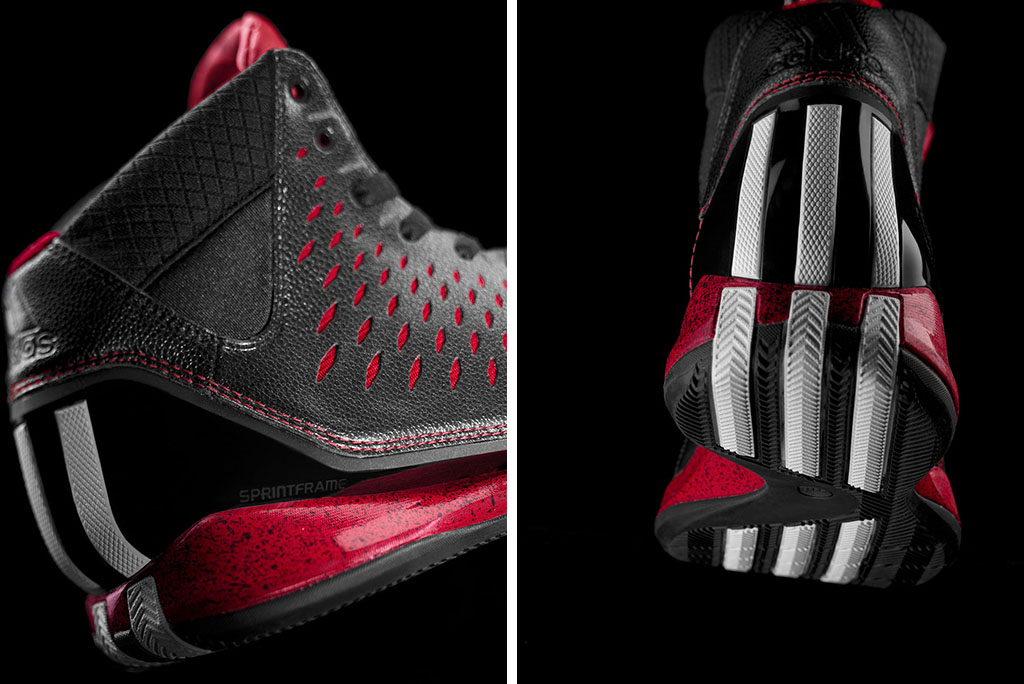 adidas Rose 3 Black/White/Light Scarlet