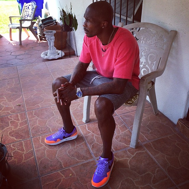 Chad Johnson wearing Nike Air Max 1 FB Mercurial