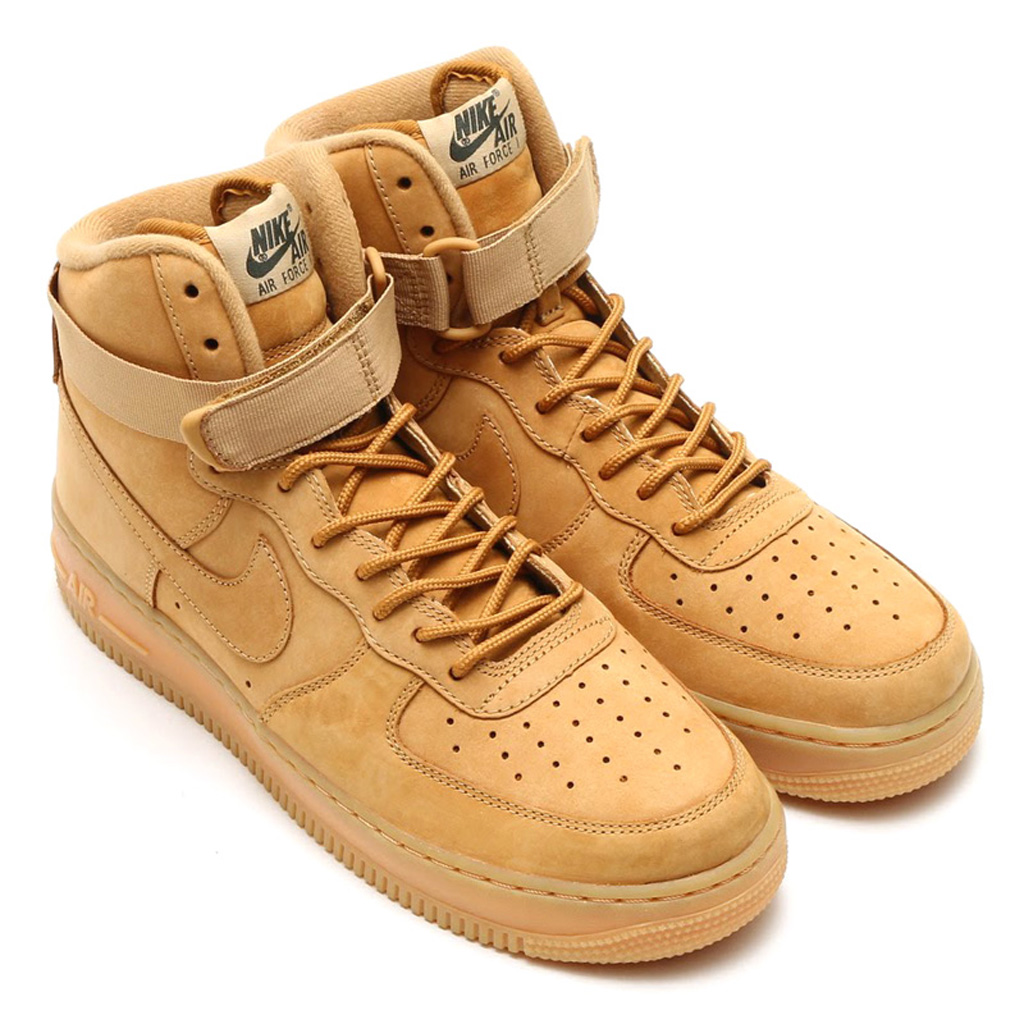 high top wheat air force ones