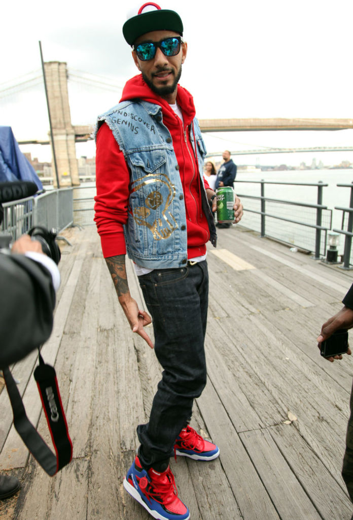 Swizz Beatz wearing Reebok Twilight Zone Pump Spider Man (5)