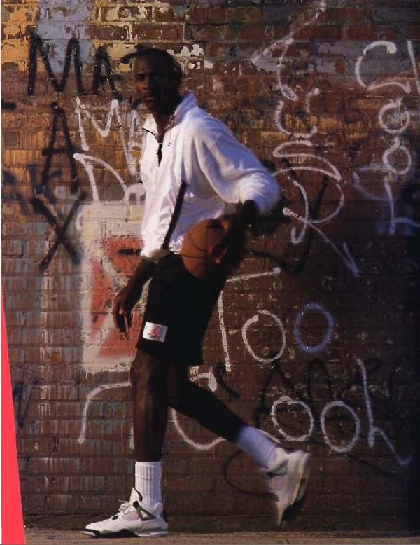 Michael Jordan wearing "Cement" Air Jordan IV