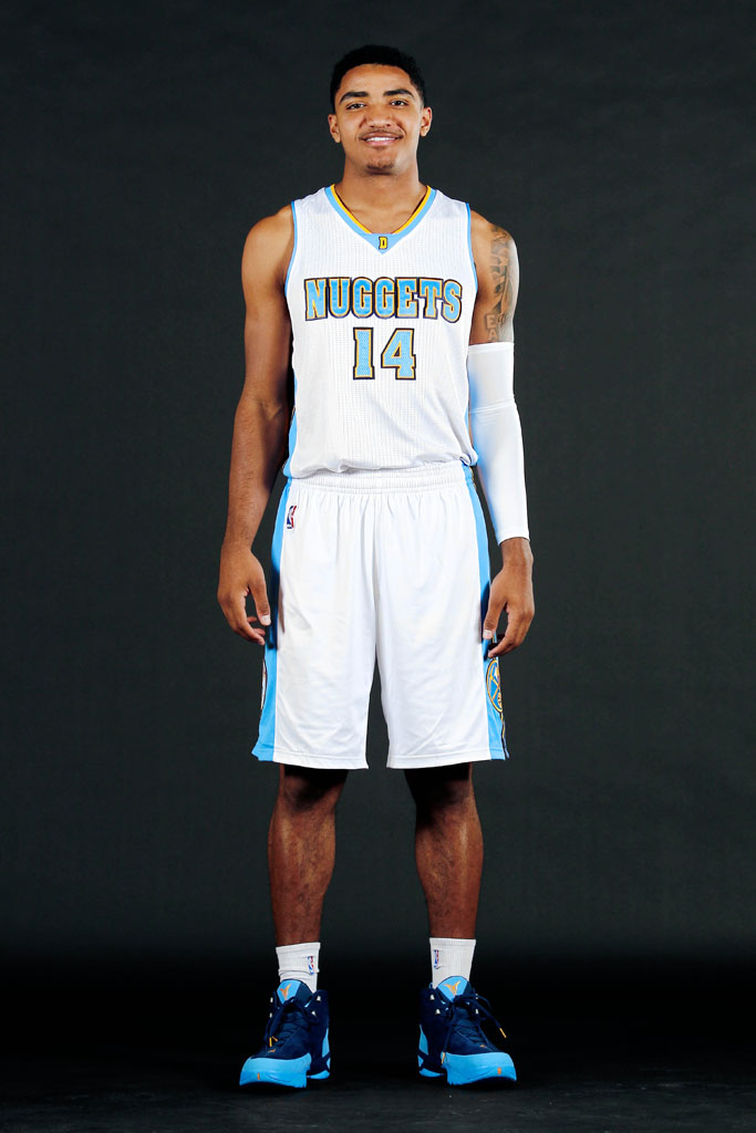 Gary Harris wearing Jordan Melo M3