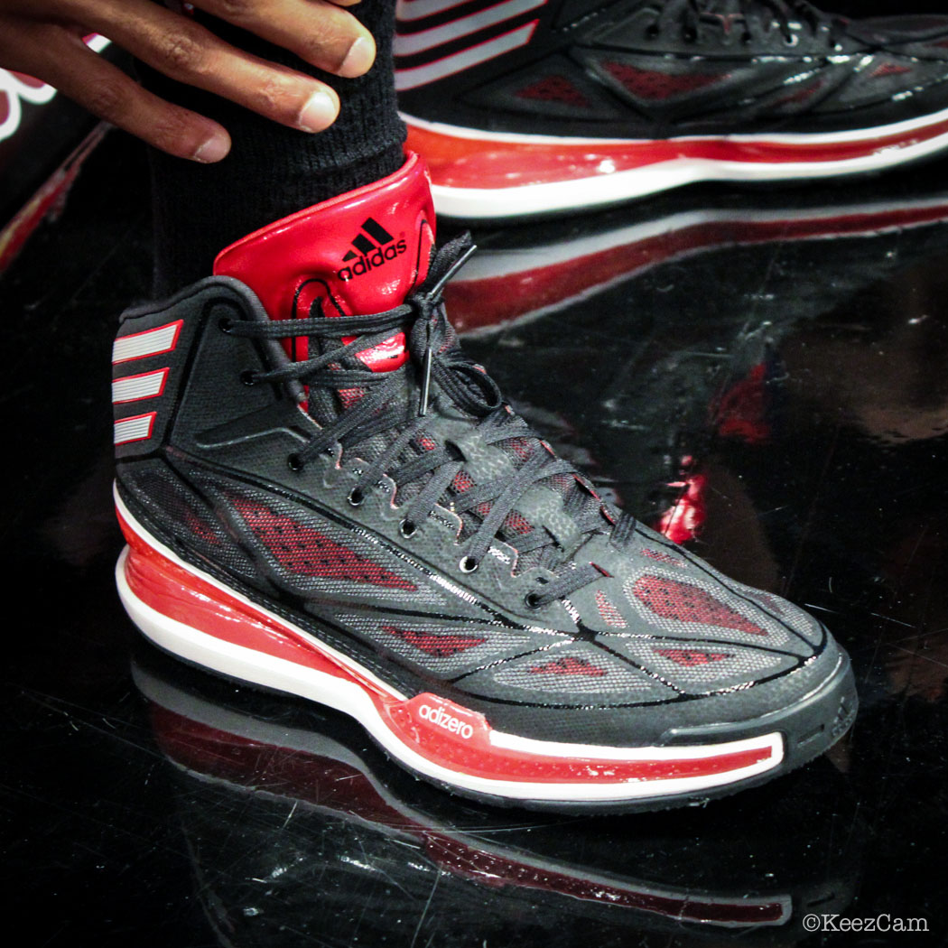 Sole Watch // Up Close At MSG for Nets vs 76ers - Lorenzo Brown wearing adidas Crazy Light 3