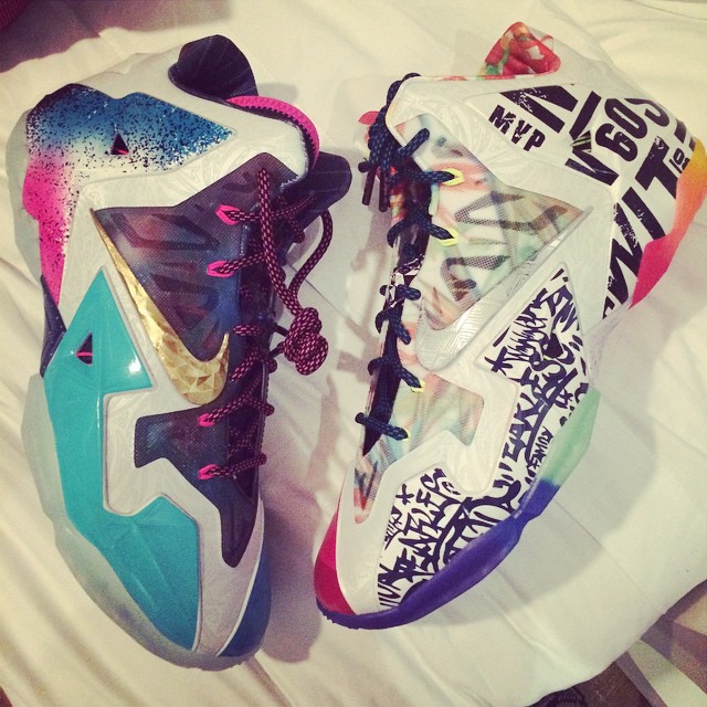 Chris Brown Picks Up Nike LeBron XI 11 What The