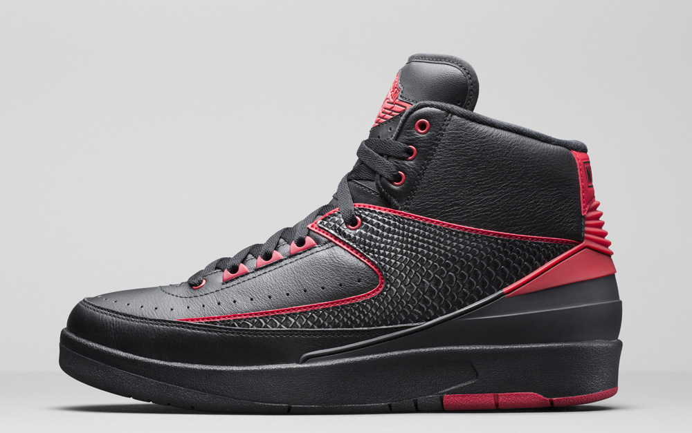 jordan retro 2 black and red