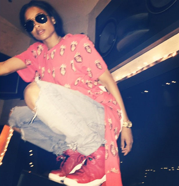 Ciara wearing Air Jordan VI 6 Spizike