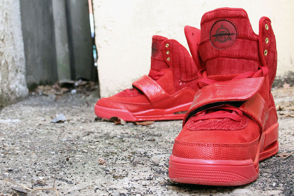 Nike Air Yeezy 'Red Croc Lizard Suede' by JBF Customs (4)