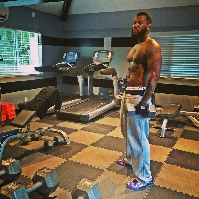 The Game wearing Nike Kobe IX 9 EM July 4th