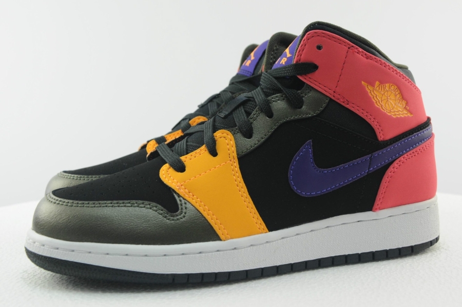 Air jordan 1 purple best sale and yellow