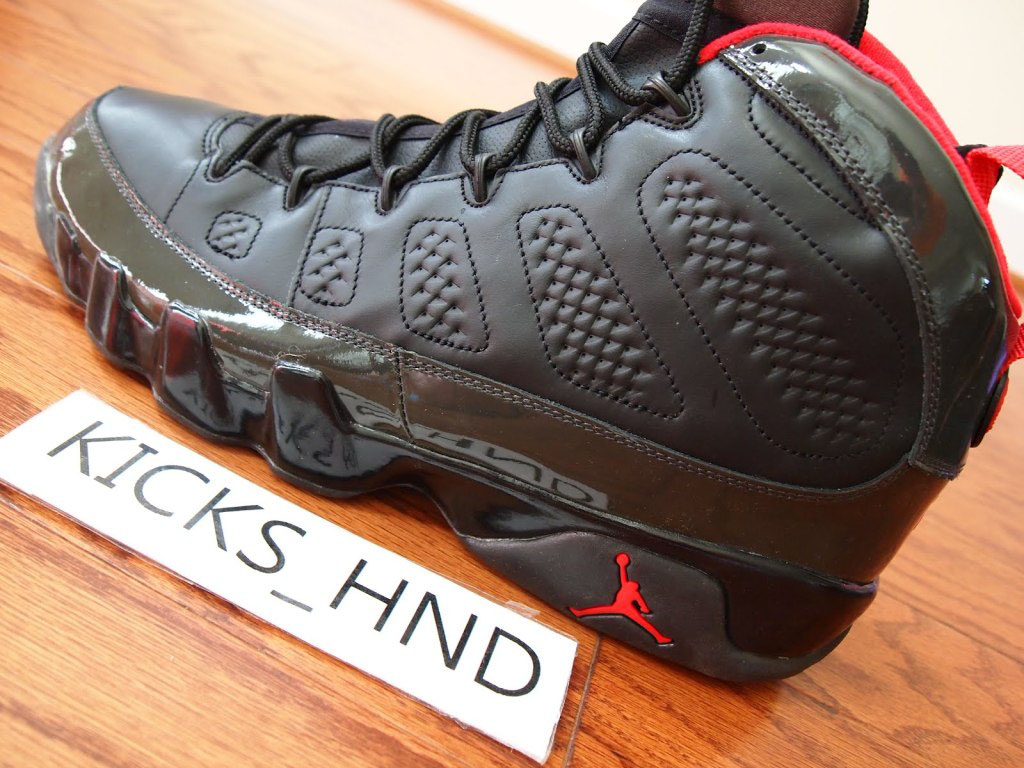 Quentin Richardson wearing Air Jordan IX 9 Los Angeles Clippers Away Black Patent PE (2)