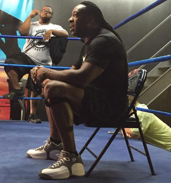 Booker T wearing Jordan Jumpman Team 1