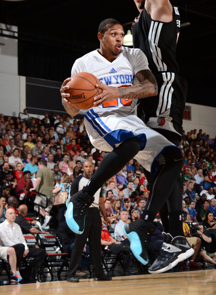 Shannon Brown wearing Air Jordan XII 12 Gamma Blue