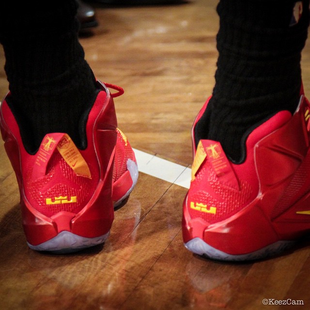 Nike LeBron XII 12 Red/Yellow PE (5)