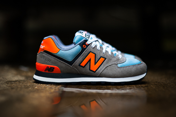 grey and orange new balance 574