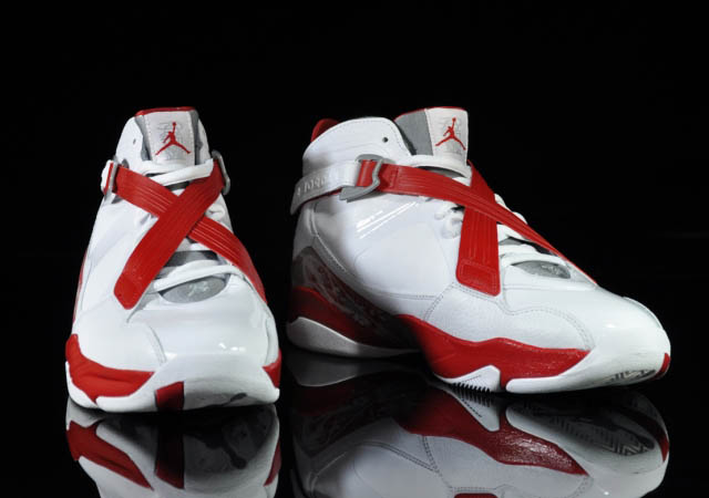 jordan 8 silver and red