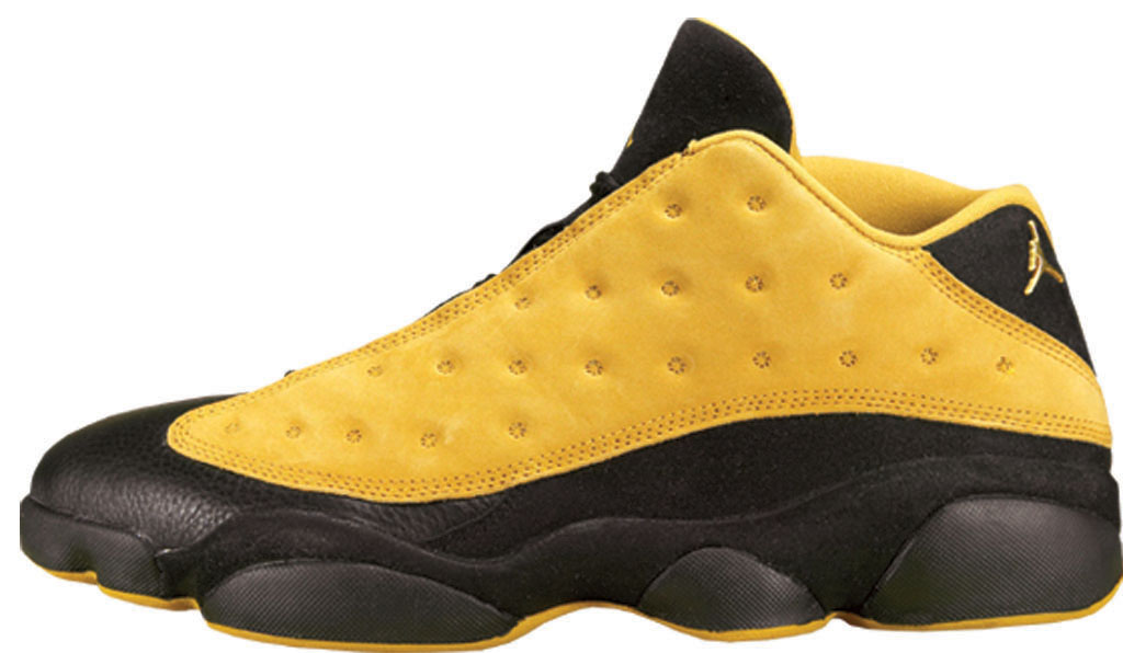 13 jordans black and yellow