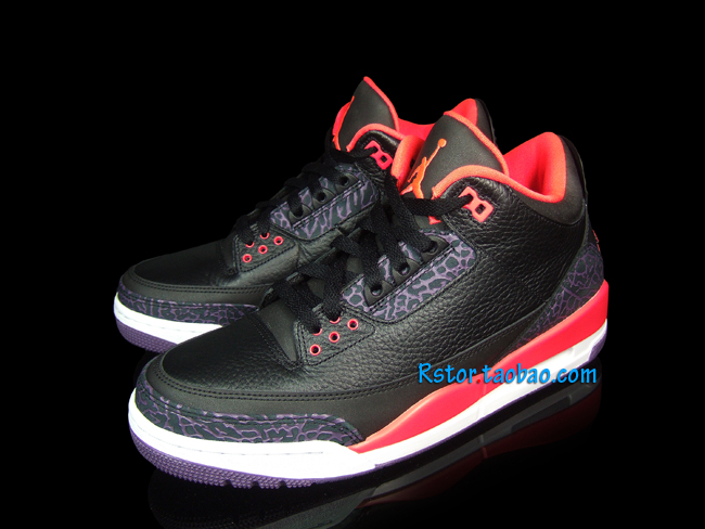 Air Jordan III 3 Black Crimson Purple 136064-005 (5)