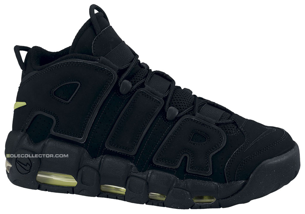 uptempo black and green