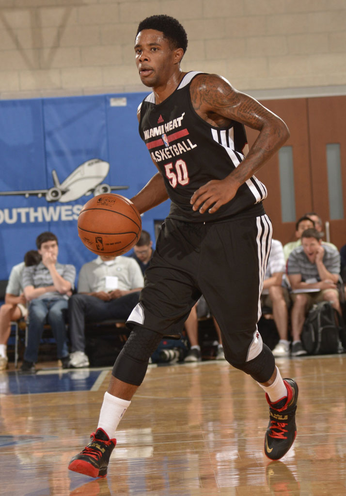 Larry Drew wearing Nike Zoom Soldier VII 7 PE