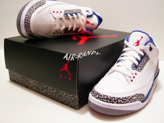 Air Jordan Retro 3 White True Blue 136064-104