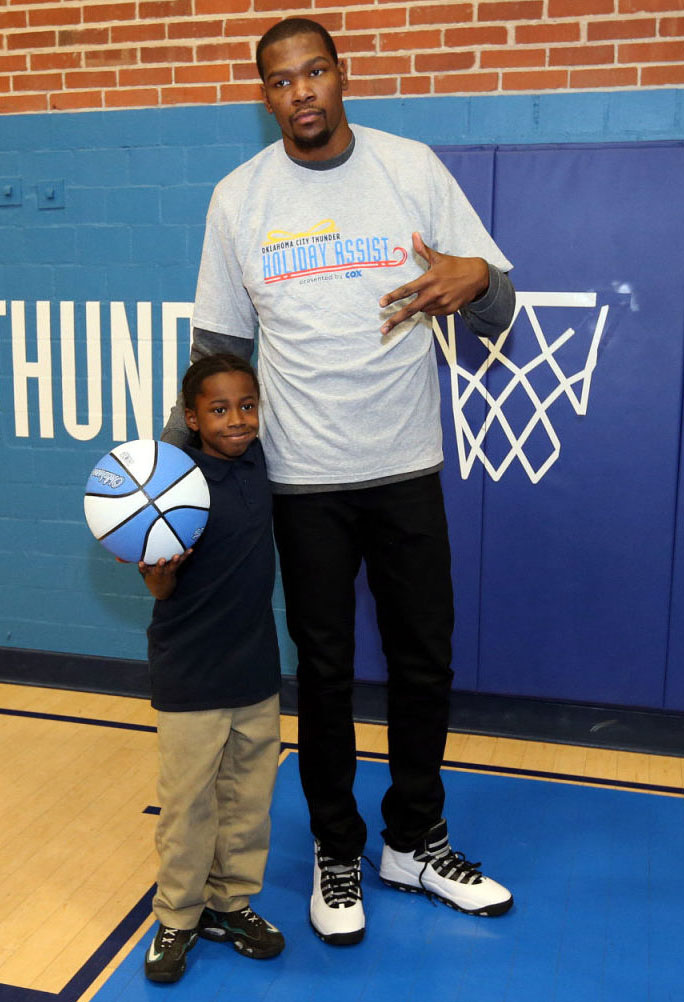 Kevin Durant wearing Air Jordan 10 X Steel