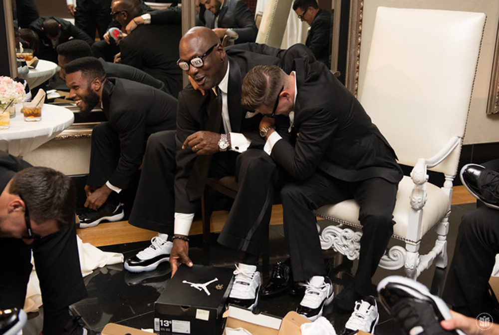 jordan 11 with a suit